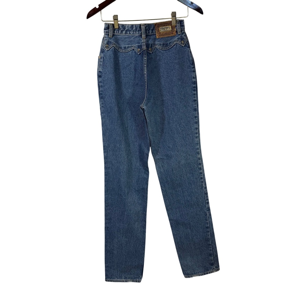 Vintage Lawman Western Jeans Bareback High Rise Straight Leg‎ Denim 28x34.5 - Picture 6 of 12